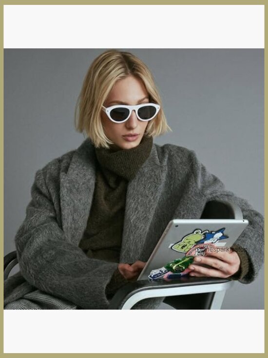Retro Oval Cat Eye Sunglasses Narrow Small Frame UV Protection Women main image 5